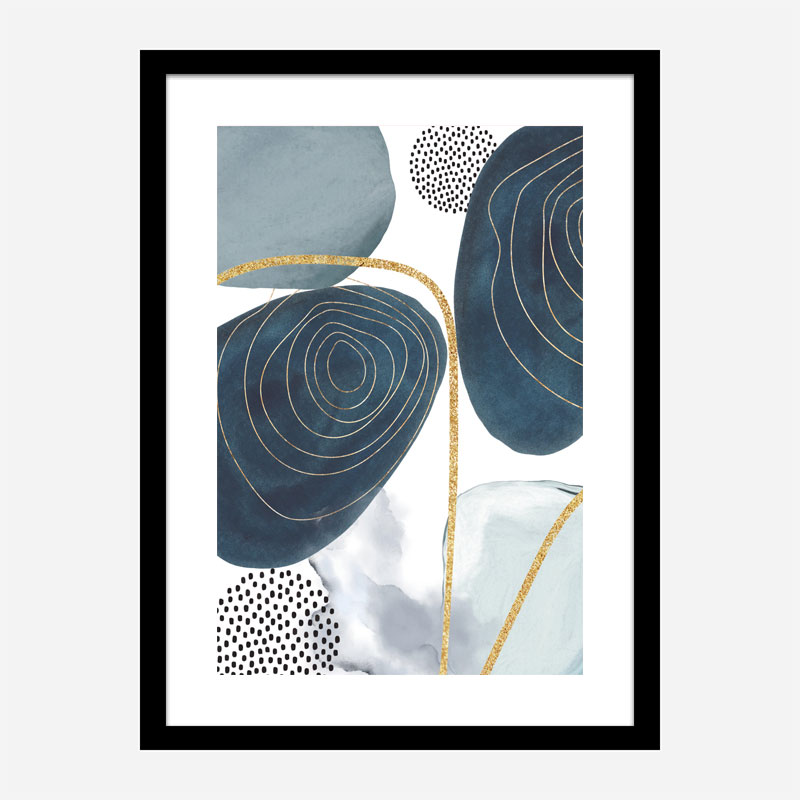 Shapley Blue 3 Geometric Art 