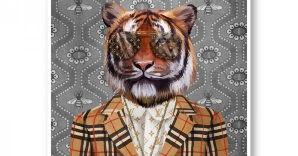 Fashion Victim Tiger Art Print