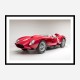 Ferrari 250 Testa Rossa in Red Wall Art