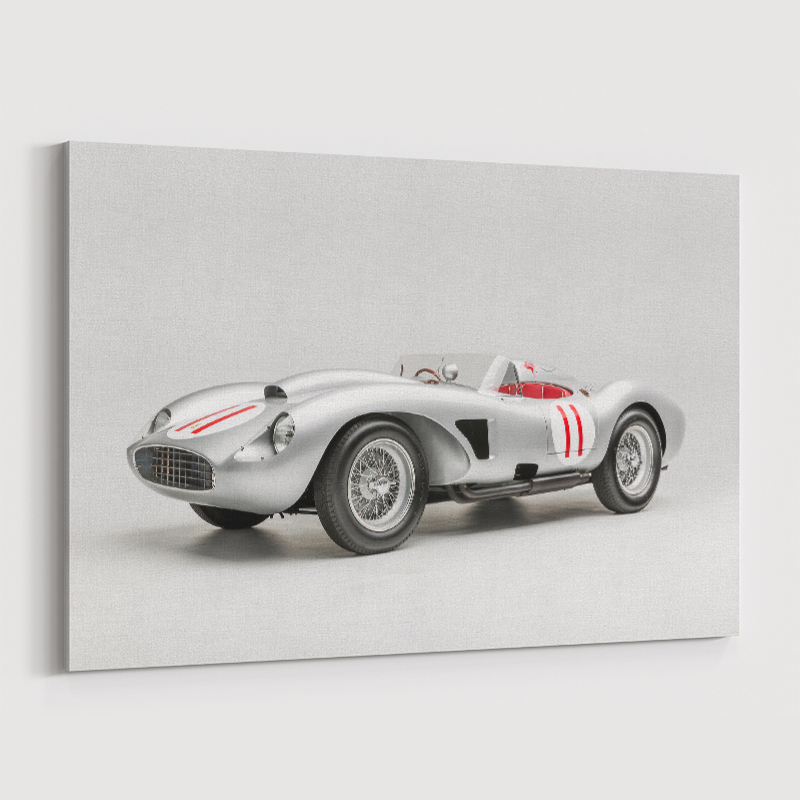 Ferrari 250 Testa Rossa in Silver Wall Art