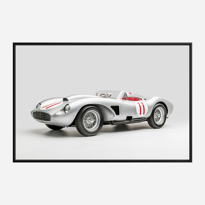 Ferrari 250 Testa Rossa in Silver Wall Art