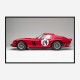 Ferrari 250 GTO in Red Wall Art