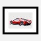 Red Ferrari 458 Sketch Wall Art