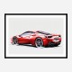 Red Ferrari 458 Sketch Wall Art