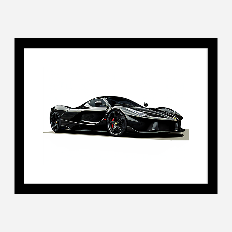 LaFerrari Concept Car in Black Wall Art