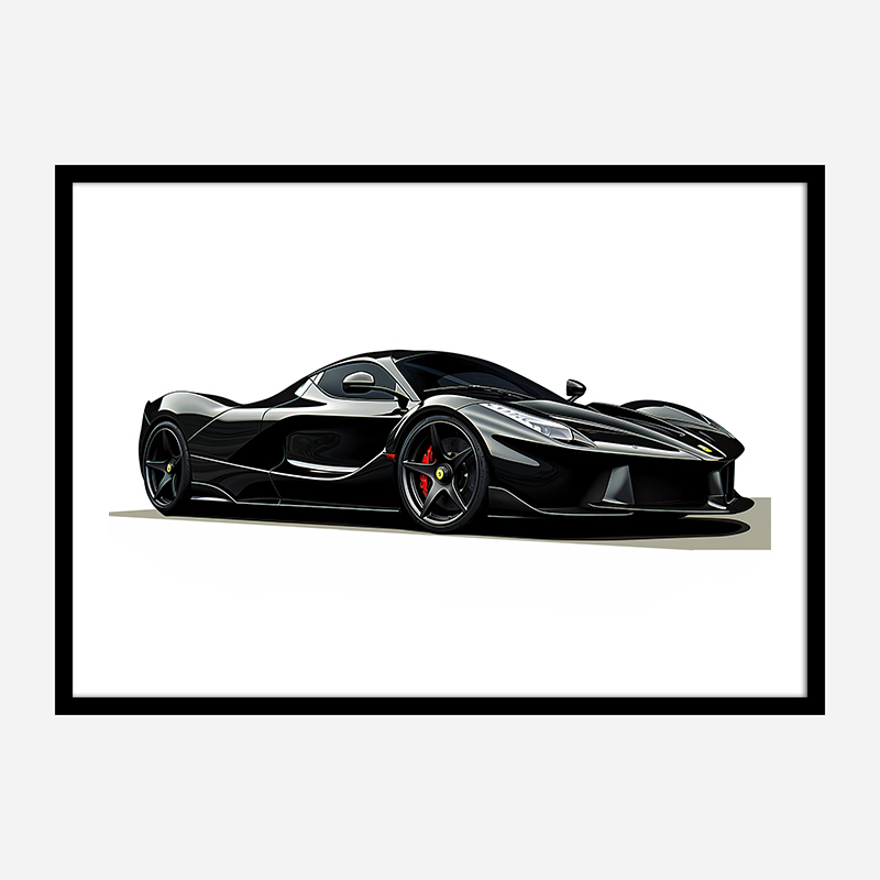 LaFerrari Concept Car in Black Wall Art