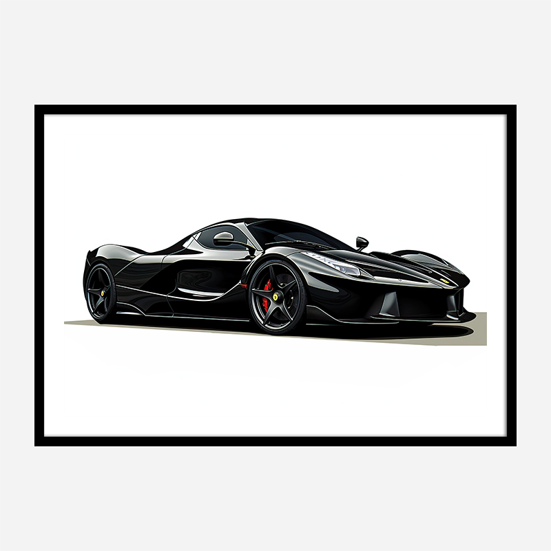 LaFerrari Concept Car in Black Wall Art