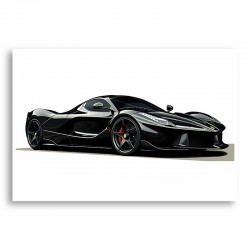 LaFerrari Concept Car in Black Wall Art
