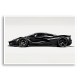 LaFerrari Black Sketch Wall Art