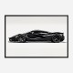 LaFerrari Black Sketch Wall Art