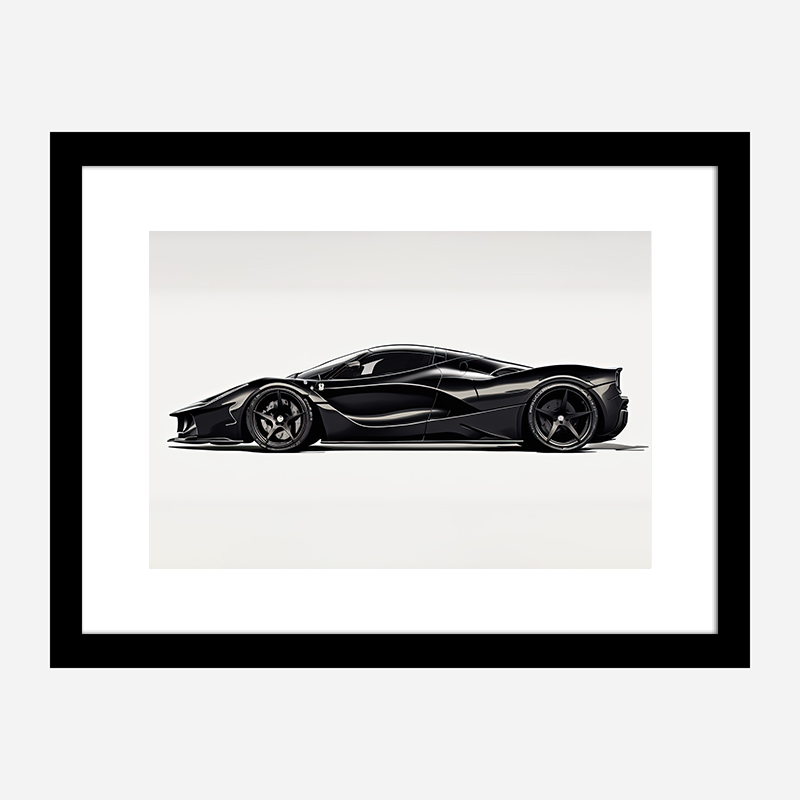 LaFerrari Black Sketch Wall Art