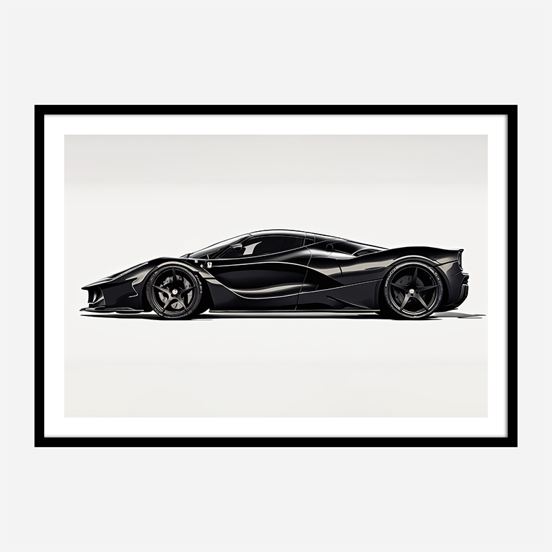 LaFerrari Black Sketch Wall Art