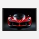 Ferrari LaFerrari Red On Black Wall Art