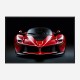 Ferrari LaFerrari Red On Black Wall Art