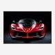 Ferrari LaFerrari Red On Black Wall Art