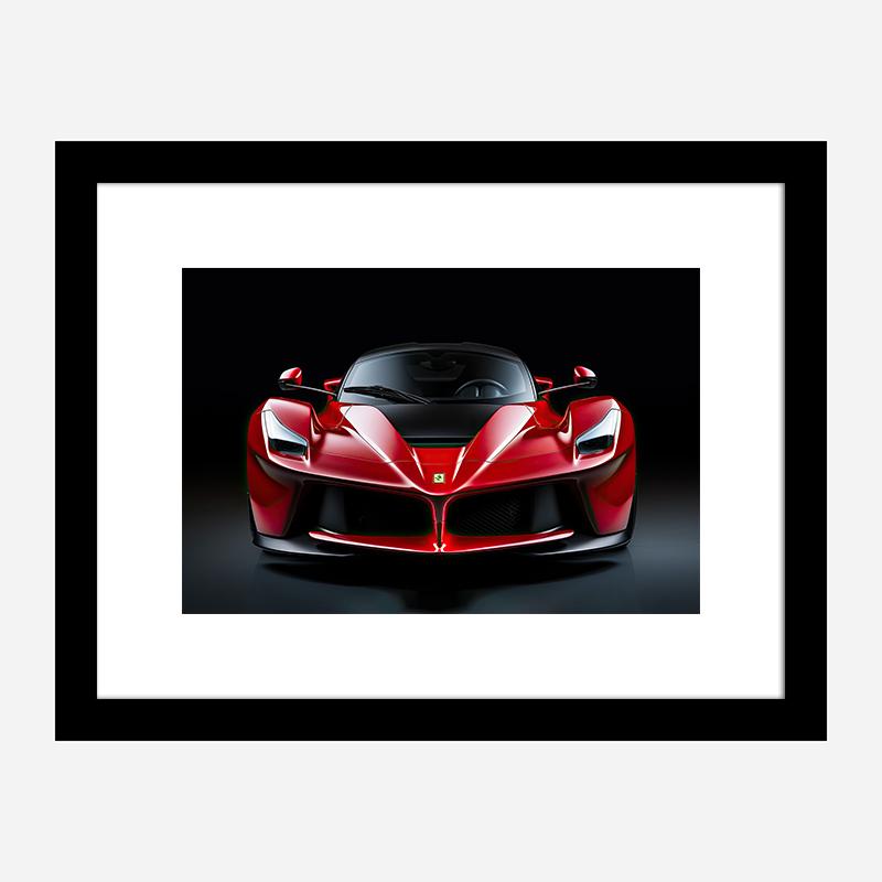 Ferrari LaFerrari Red On Black Wall Art