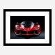 Ferrari LaFerrari Red On Black Wall Art