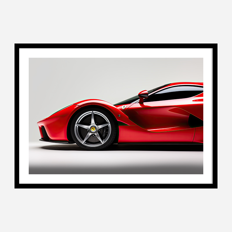 Ferrari LaFerrari Side View Wall Art