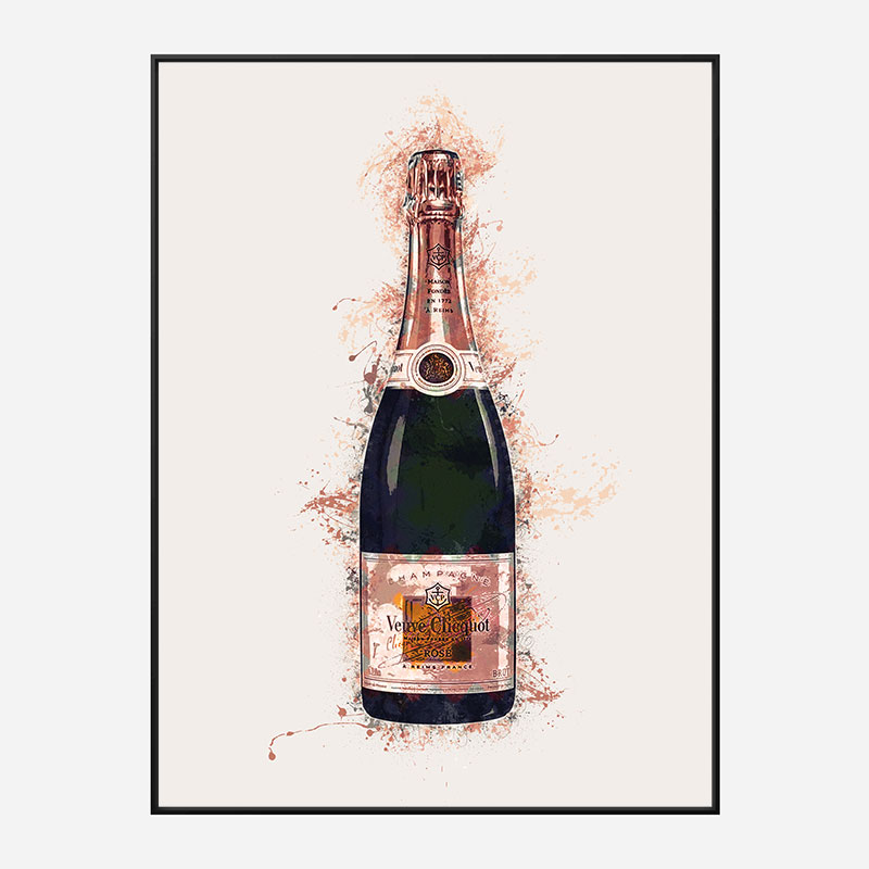 Veuve Clicquot Rich Rose Champagne Art Print