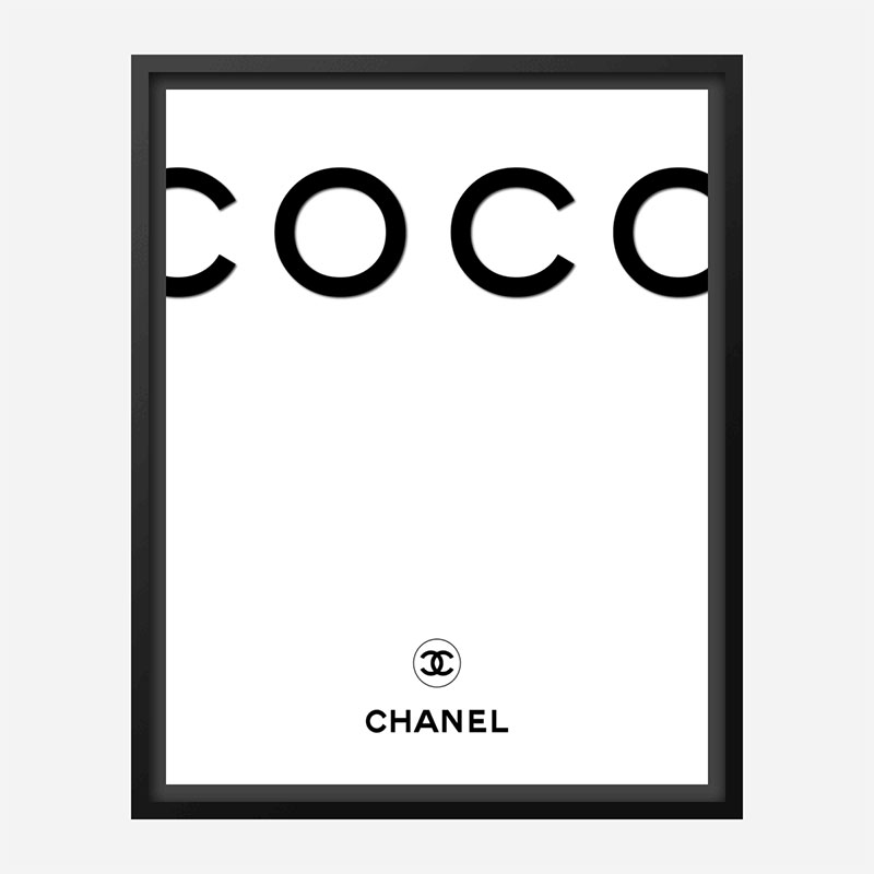 Black  Gold Coco Chanel Perfume Quote Wall Art Print  Wild Wall Art