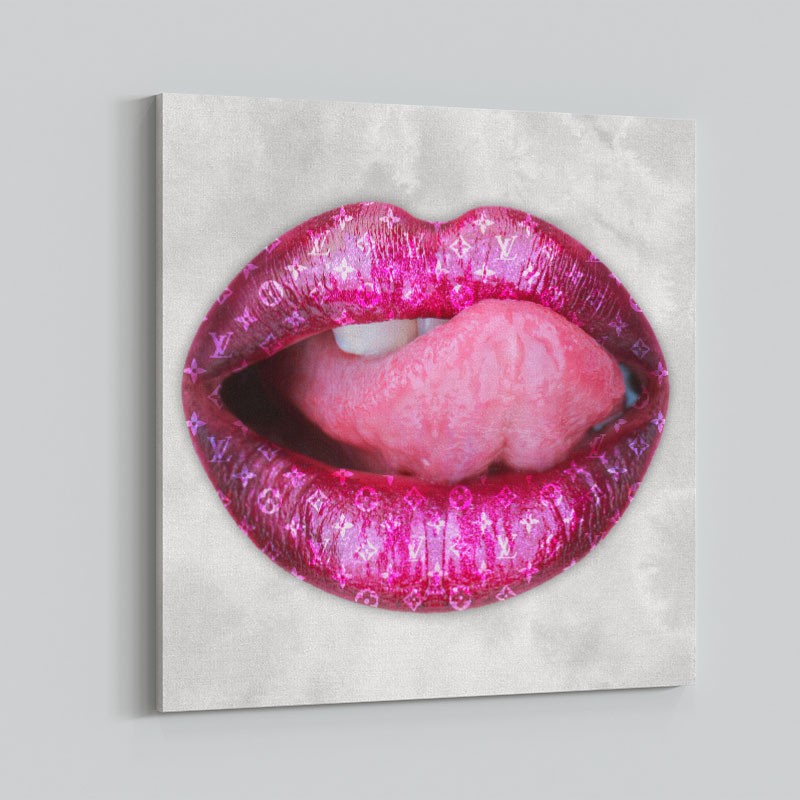 LV Lips Canvas Wall Art by Martina Pavlova