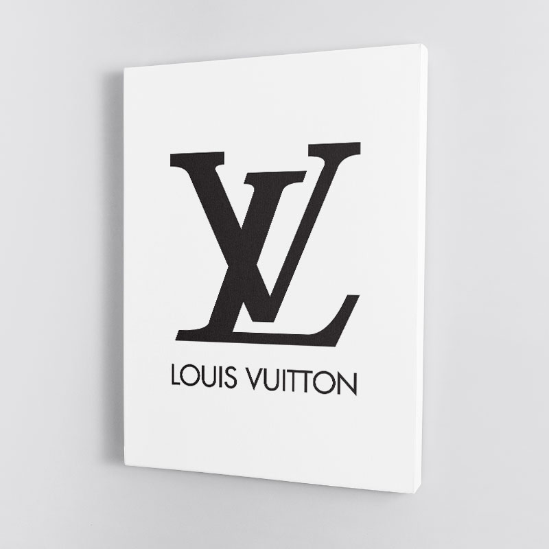 LV Logo Black & White Wall Art