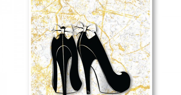 Marble Heels Art Print