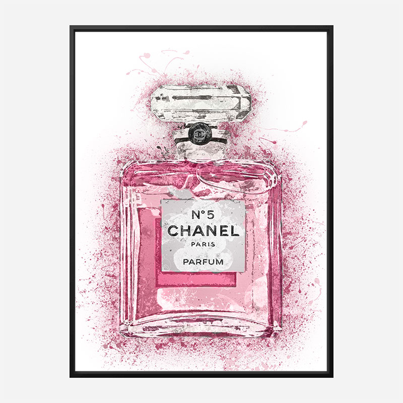Pink Chanel No 5 Abstract Art Print