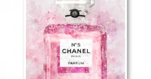 Pink Chanel No 5 Abstract Art Print