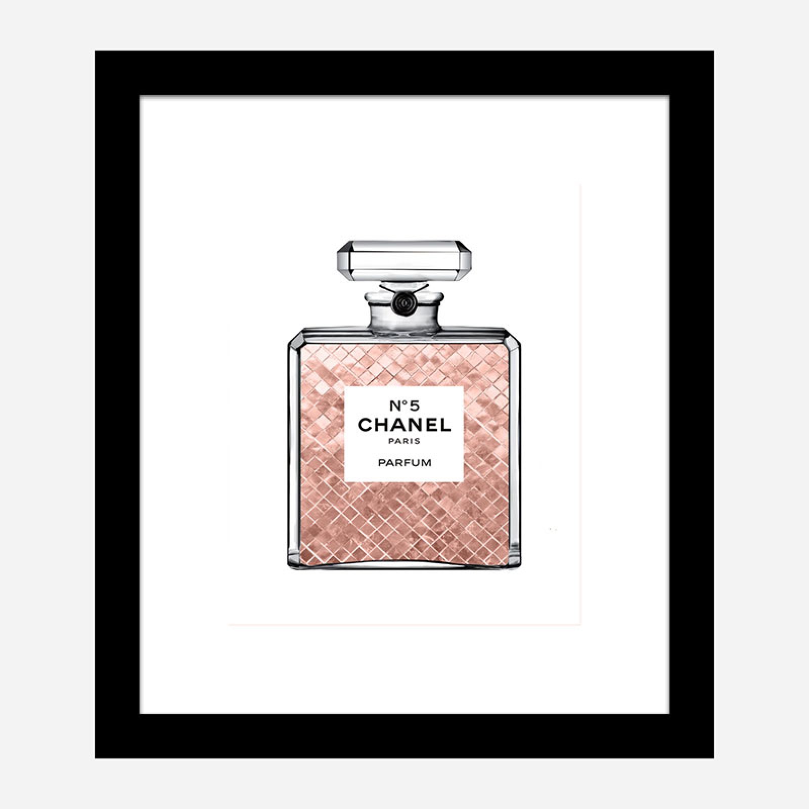 Luscious Rose Gold in Chanel Perfume Art Print