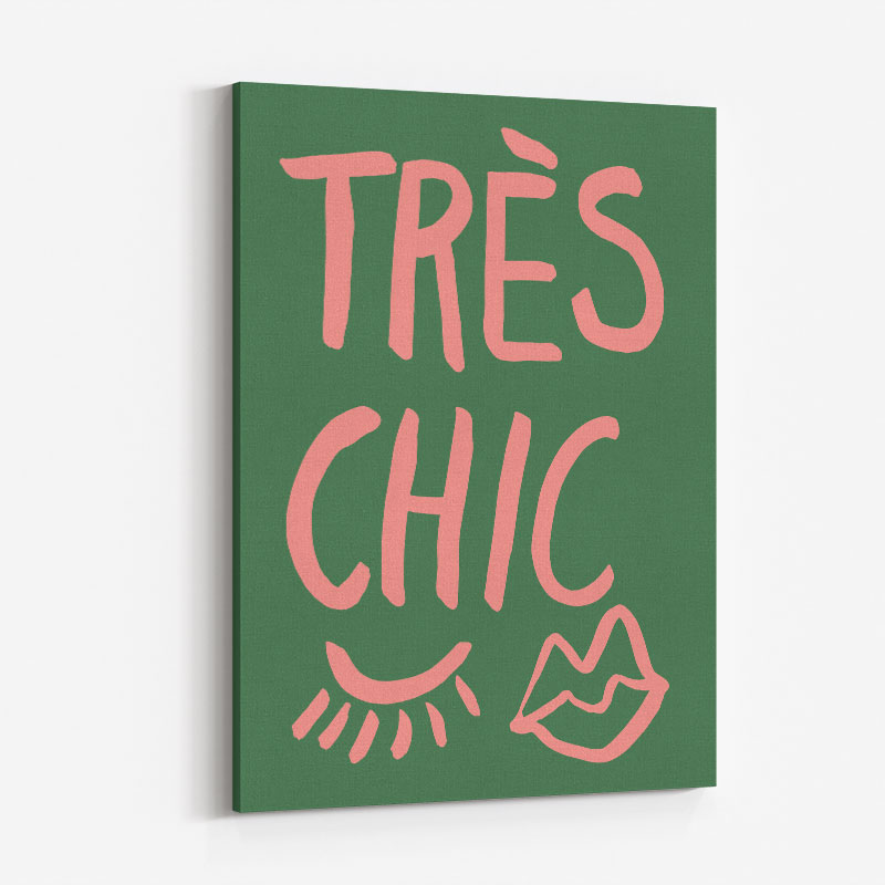 Tres Chic Green Wall Art Print