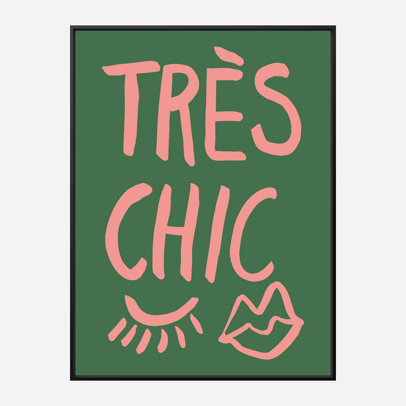 Tres Chic Green Wall Art Print