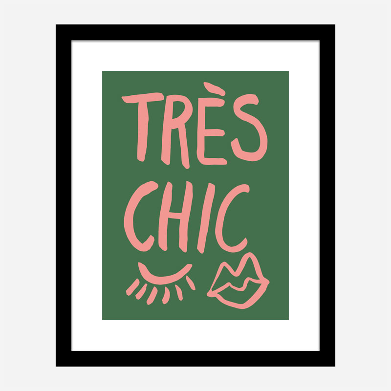 Tres Chic Green Wall Art Print