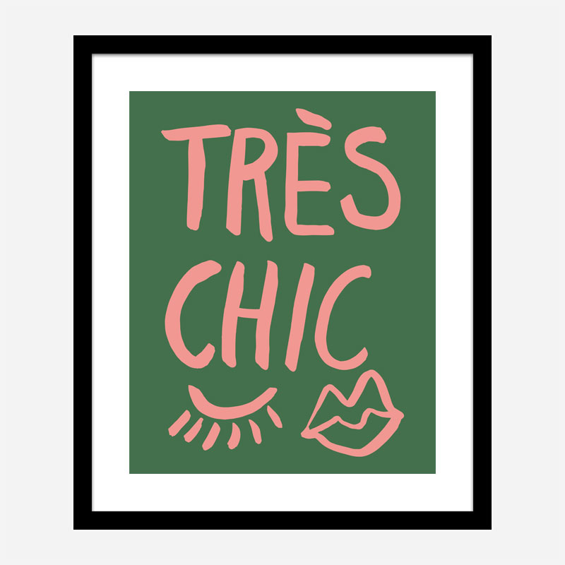 Tres Chic Green Wall Art Print