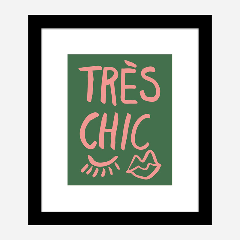 Tres Chic Green Wall Art Print