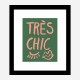 Tres Chic Green Wall Art Print