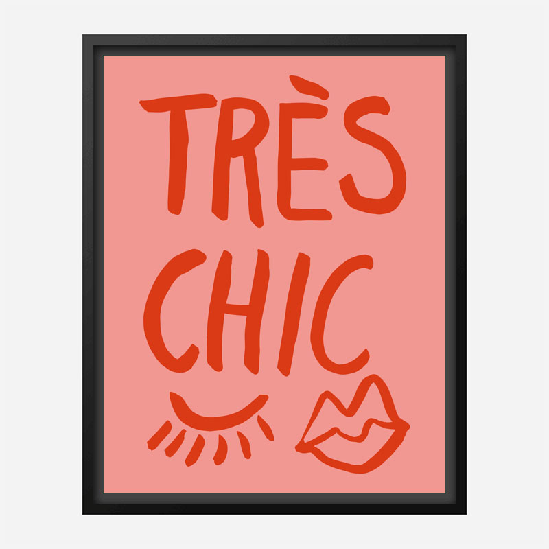 Tres Chic Pink Wall Art Print