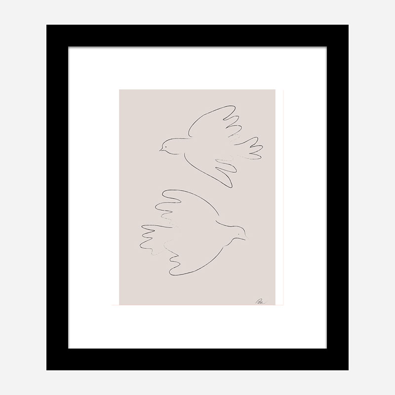 Two Doves Wall Art Print