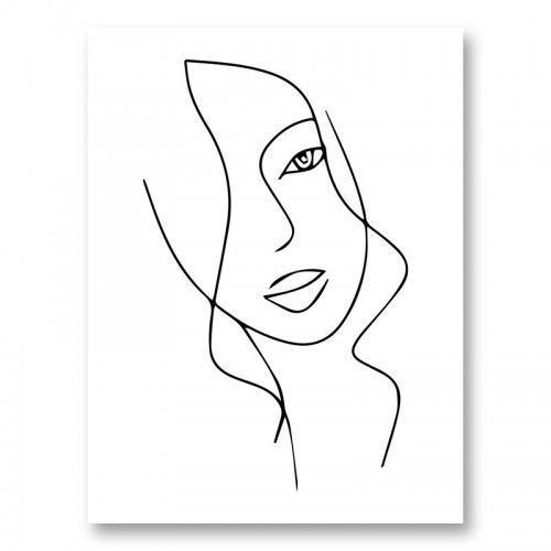 The Face Line Art Print