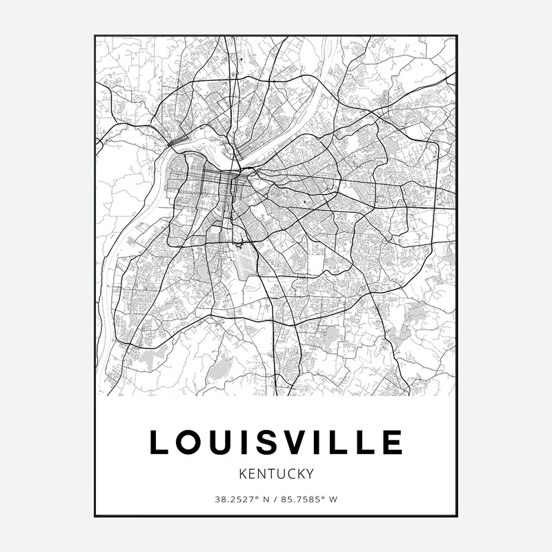 Map of Louisville Kentucky Vintage Birds Eye View Aerial Schematic on Old  Distressed Canvas Fleece Blanket by Design Turnpike - Instaprints