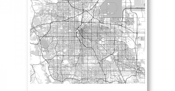 Denver Colorado City Map Art Print