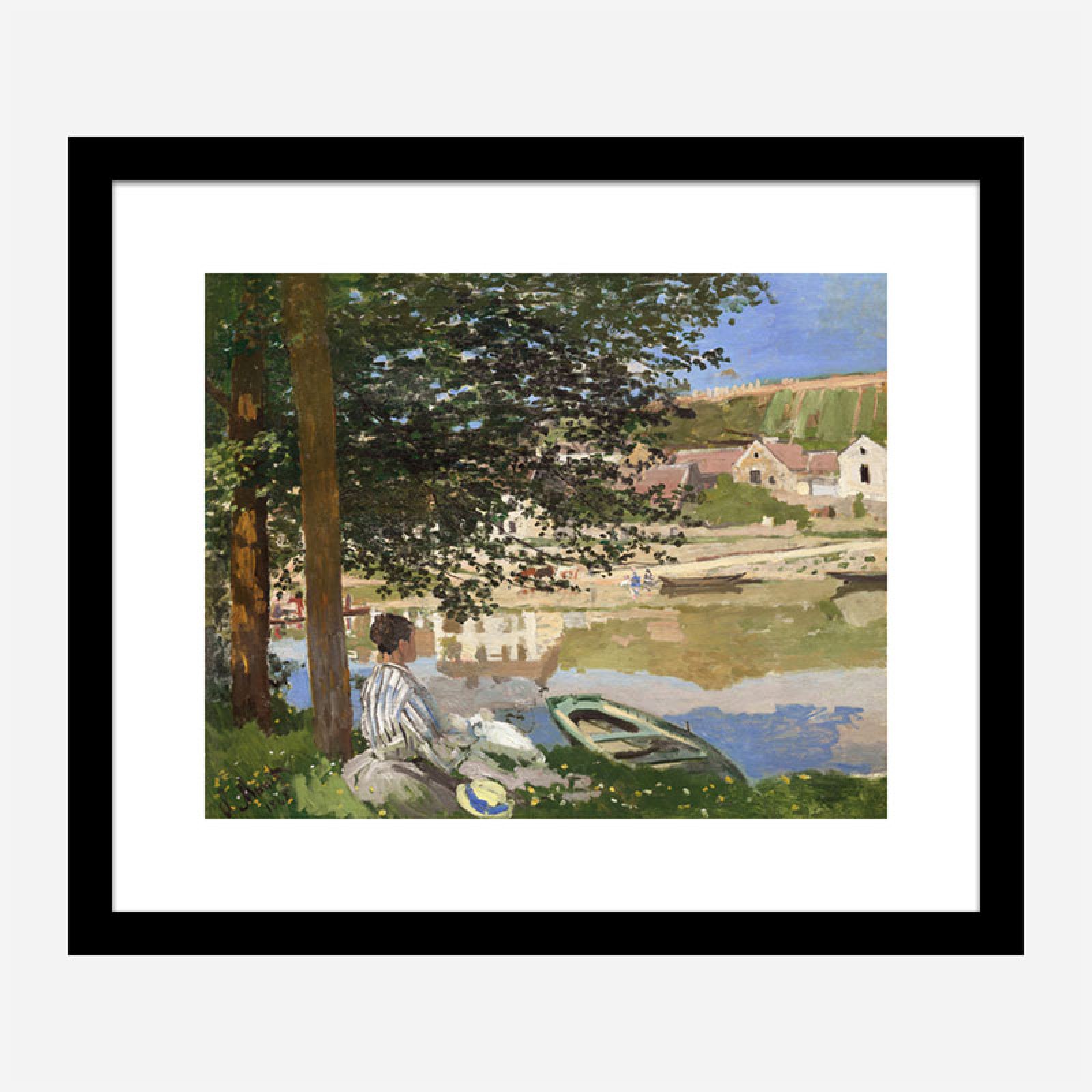 On The Bank Of The Seine By Claude Monet Art Print