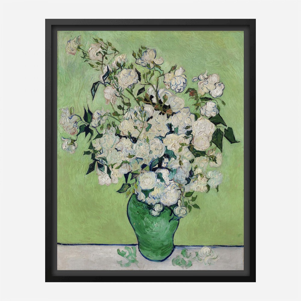 Roses By Vincent Van Gogh Art Print   Roses By Vincent Van Gogh Framed Canvas Art Print 8x10 200342 1000x1000 