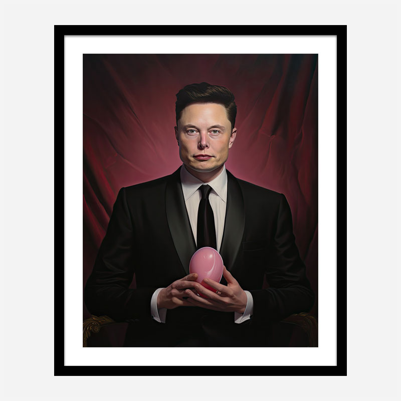 Elon and His Twitter Egg Art Print