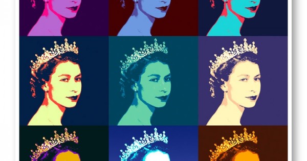 Queen Elizabeth Pop Art Print