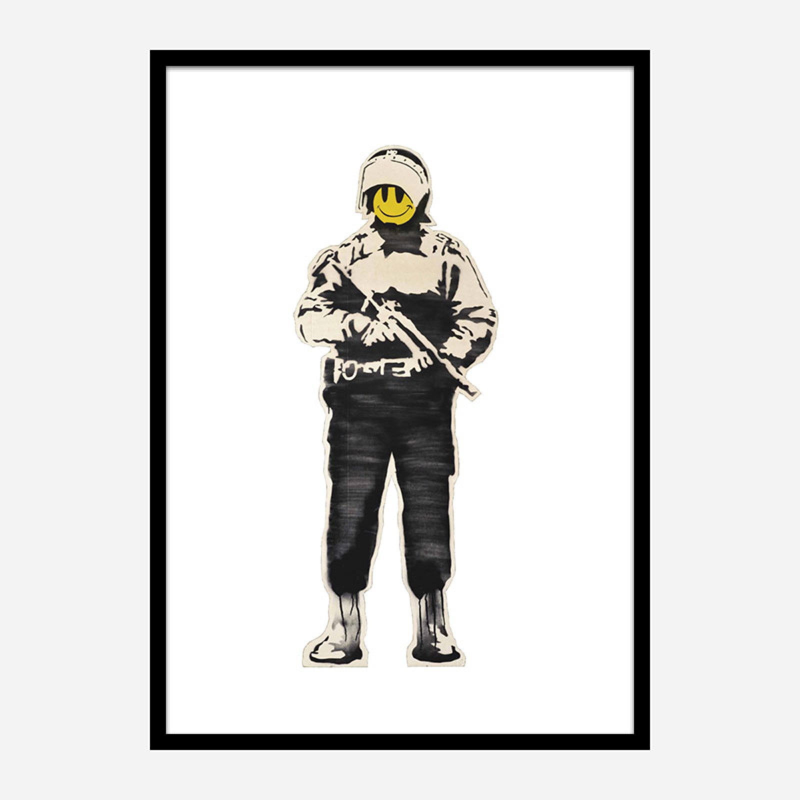 Banksy Smiling Copper Art Print