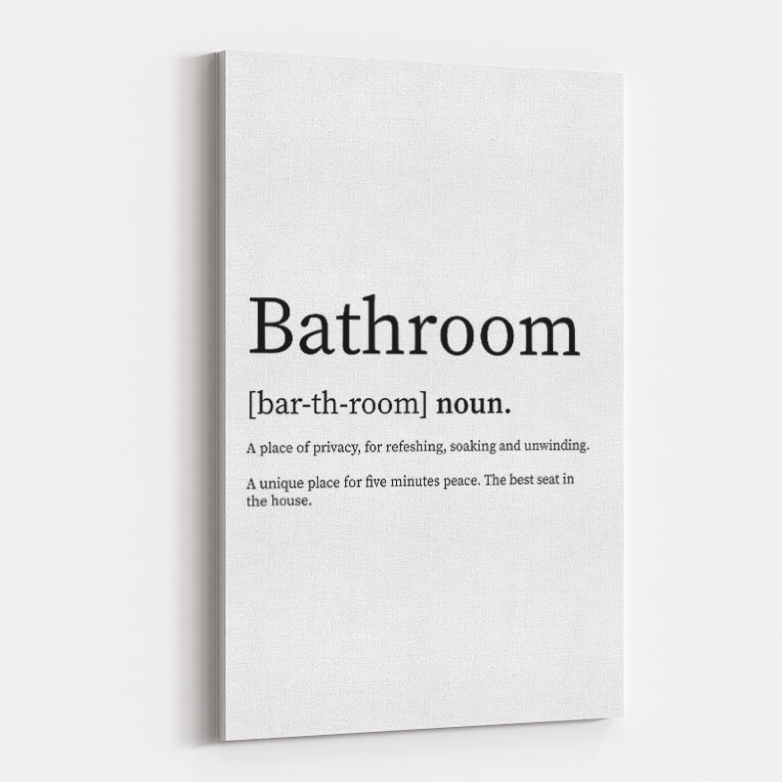 Bathroom Definition Typography Wall Art