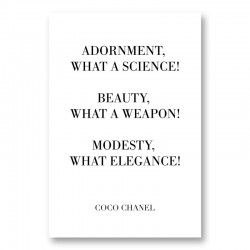 Coco Chanel Add More Lipstick Quote Art Print