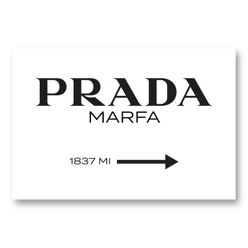 Prada Print, Fashion Poster, Prada Wall Art, Fashion Street Sign