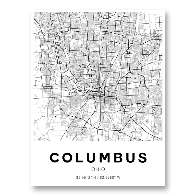 Ohio State University Campus Map Art - City Prints